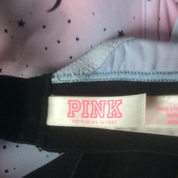 Victoria's Secret PINK Boardwalk Pink Cloudy Constellation Wireless Bra Size 34D - Picture 3 of 8